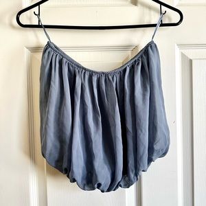 Express women’s blue boho bandeau bubble tube top size XS